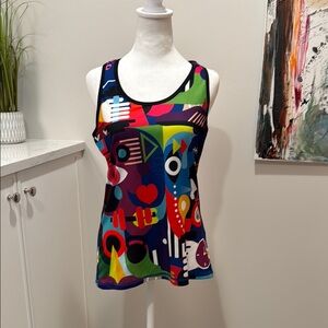 Colorful Geometric Women's Pablo Picasso singlet/running tank top